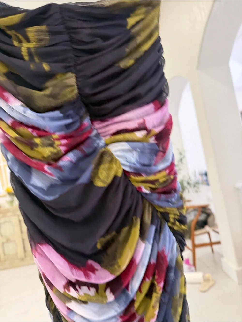 Abercrombie & Fitch Emerson Ruched Strapless Slim Maxi Dress